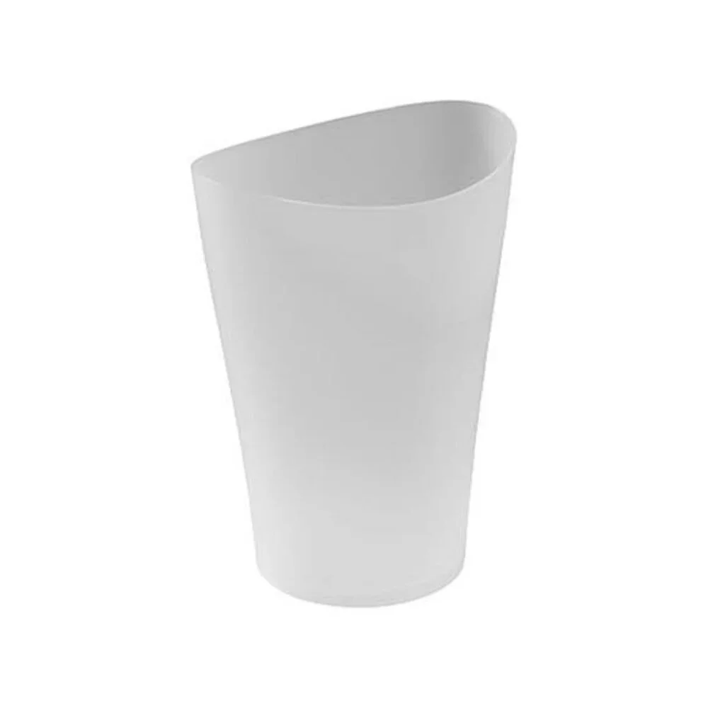 White Plastic Bathroom Bedroom Office Small Trash Can Waste Bin 9 Quart
